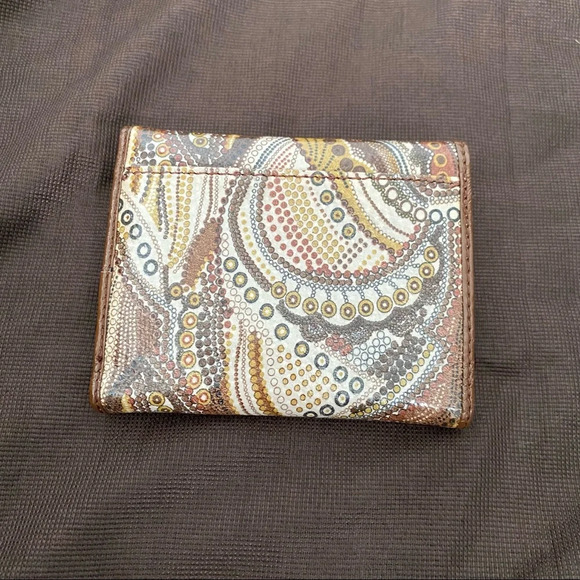 Sharif Genuine Brown Patent Leather Wallet with front embellishment - Picture 2 of 15